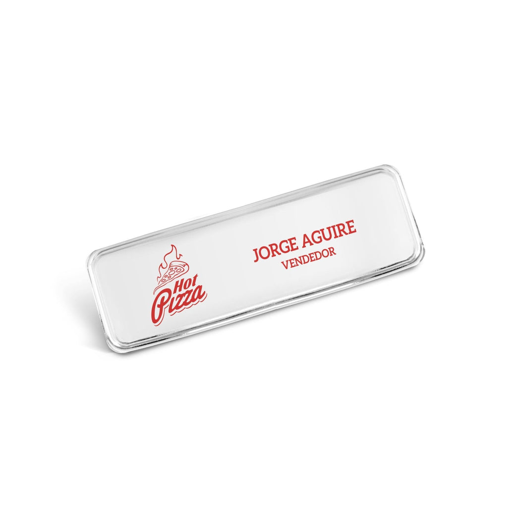 Gafete con base de metal Moldiado