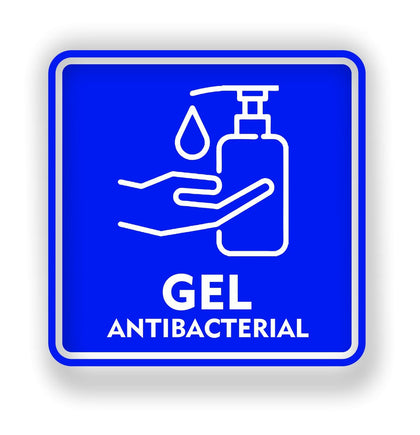 señalizacion covid-19 gel antibacterial