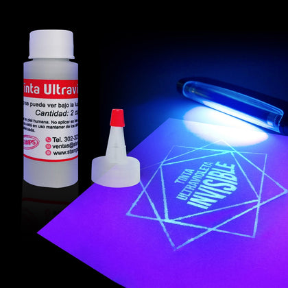 Tinta UV (luz negra) para sellos